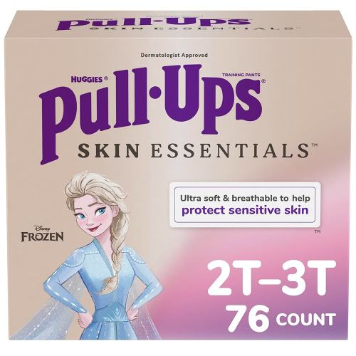 Pull-Ups Girls' Skin Essentials Potty Training Pants, Training Underwear, 2T-3T (16-34 lbs), 76 Ct
