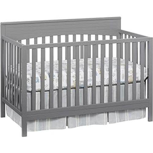 Oxford Baby Harper 4-in-1 Convertible Crib, Dove Gray, GreenGuard Gold Certified