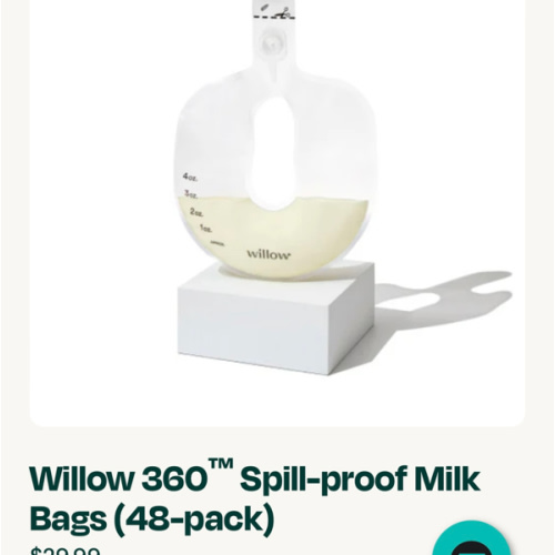 Willow 360 Breast Milk Bags - Spill Proof, Self-Sealing | Willow – Willow Pump