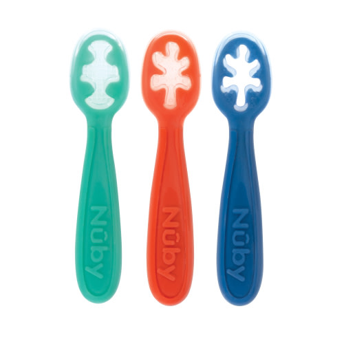 Nuby Baby's First Spoons Feeding Utensils for Babies, 3 Count