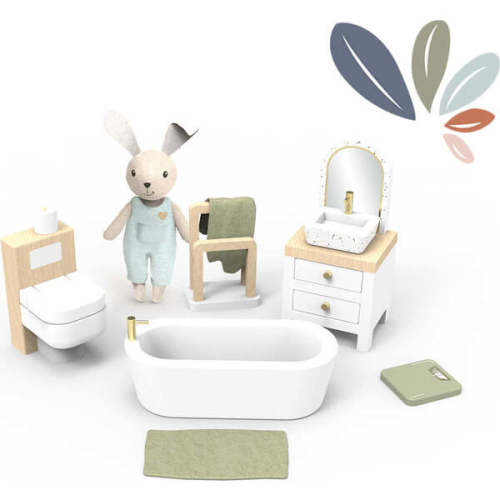 Doll House Bathroom set incl. 1 character - Speedy Monkey | Maisonette