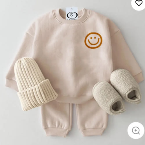 Baby 2-Piece Simple Cute Smile Set