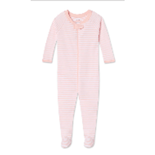 LAKE | Baby | Pima Cotton Pajamas | English Rose Stripe Baby Sleeper