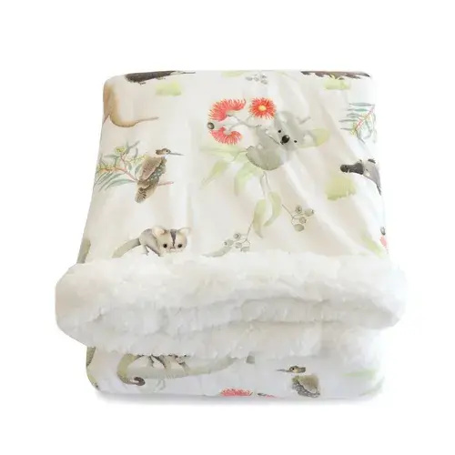 Bubba Blue Cuddle Blanket Aussie Animals Oatmeal | Baby Bunting AU