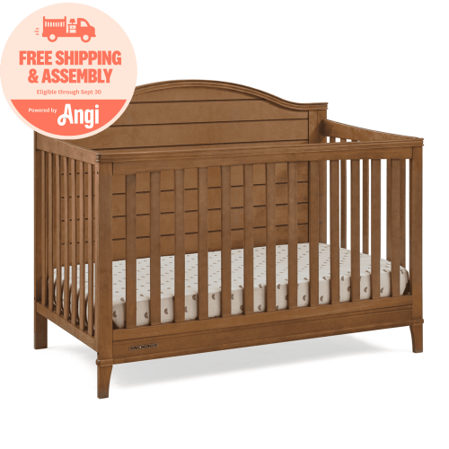 Delta Children Phoebe 6-in-1 Convertible Crib - Greenguard Gold Certified, Chestnut