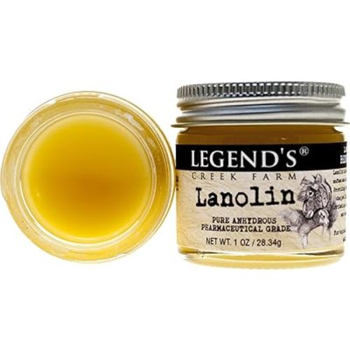 Legend's Creek Farm Nipple Balm - 100% Unadulterated Anhydrous Lanolin Cream for Chapped Skin & Irritations - 1oz. Organic Healing Balm Handmade in USA