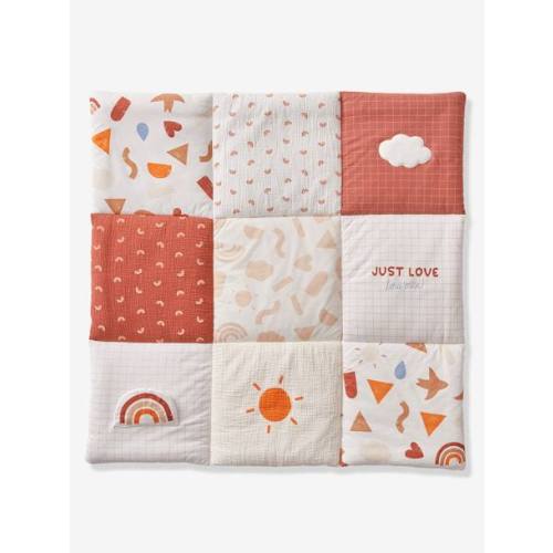 Quilted Play Mat / Playpen Base Mat in Organic* Cotton, Happy Sky - multicoloured, Bedding & Decor