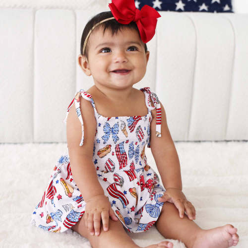 Smocked Twirl Bodysuit | Party in the USA Bows