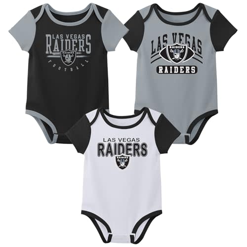 Outerstuff NFL Teams Newborn Baby and Infant Short Sleeve Bodysuit Variety 3-Pack (0-18m)