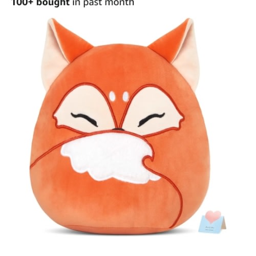 Amazon.com: Glow Guards 12-Inch Red Fox Plush Pillow Cute Fox Stuffed Animal Soft Plush Toy Stuffed Animals Birthday Gift for Boys Girls Kids : Toys & Games