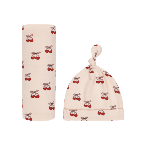 Bamboo Swaddle & Knotted Hat, Mon Amour