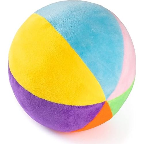 Rainbow Fabric Ball Rattle for Baby & Toddlers - Soft Plush Ball Toy | 0-36 Months