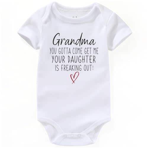 KEDFQV grandma baby clothes funny grandmas girl boy baby clothes unisex Baby Bodysuits