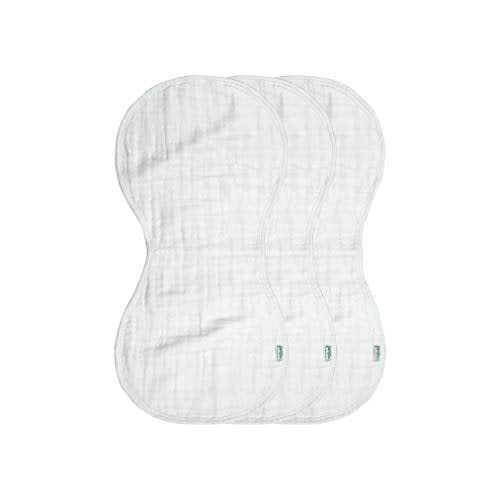 Green Sprouts Muslin Burp Cloths, White, 3 Pack