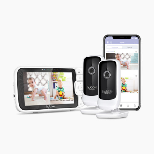 Hubble Connected Nursery Pal Link Premium Twin: 5" Smart Baby Monitor 2 Camera Set