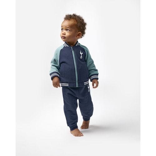 Spurs Baby Navy Baseball Jacket Set