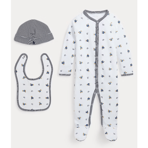 Polo Bear Cotton 3-Piece Gift Set