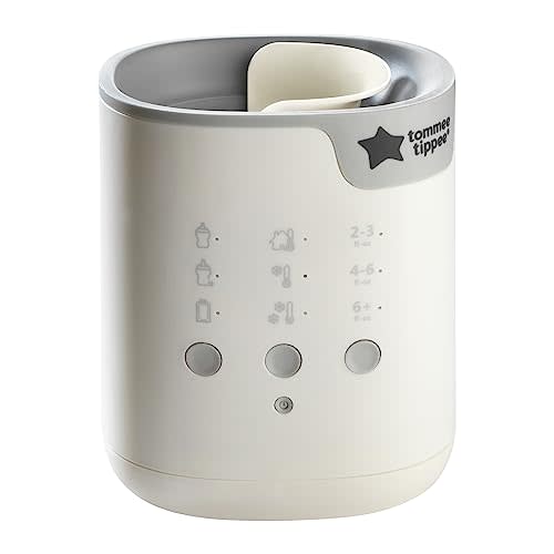 Tommee Tippee Baby Bottle and Food Warmer, Warms Breast Milk, Formula, Jars and Pouches to Body Temperature in Minutes, Automatic Timer, Touch Settings, White