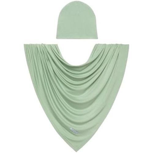 Posh Peanut Baby Swaddle Blanket & Beanie - Matching Newborn Swaddle Set, Doubles As Receiving Blanket or Nursing Cover