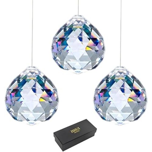 Clear Glass Crystal Ball Prism Pendant Suncatcher 40 mm