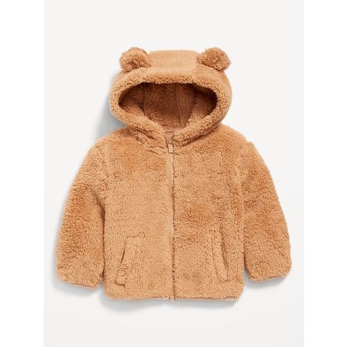 Sherpa Critter Zip-Front Hooded Jacket for Baby