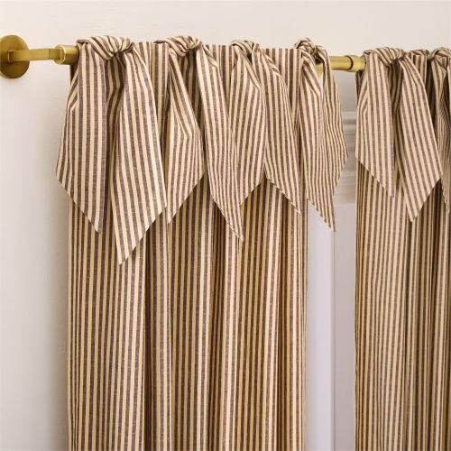 Pierce & Ward Cotton Linen Stripe Curtain