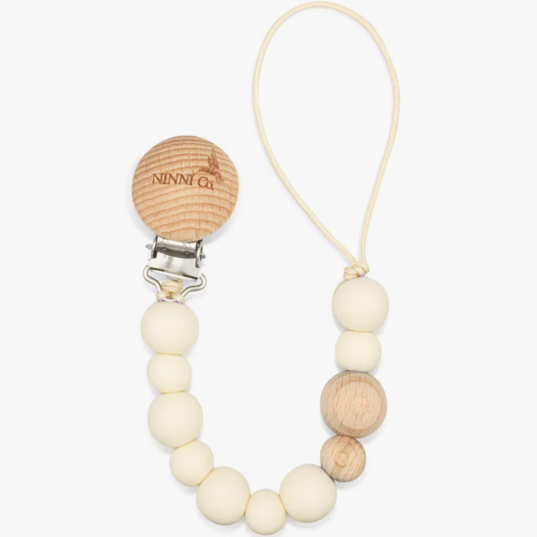 Ninni Co. Marshmallow Cream Pacifier Clip