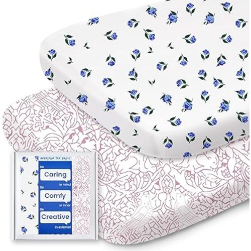 TotBasic Premium Stretchy Bassinet Cradle Sheets (2-Pack) -Hypoallergenic, Silky Comfort, Buttery Soft, Calming Effect, All-Season