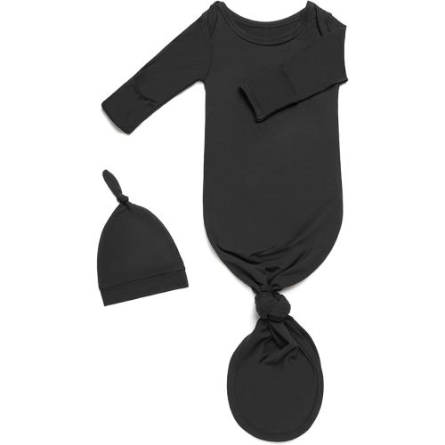 Baby Noah Newborn Knotted Gown for Boy Girls, Newborn Coming Home From Hospital Outfit, Baby Tie Gown Nightgown