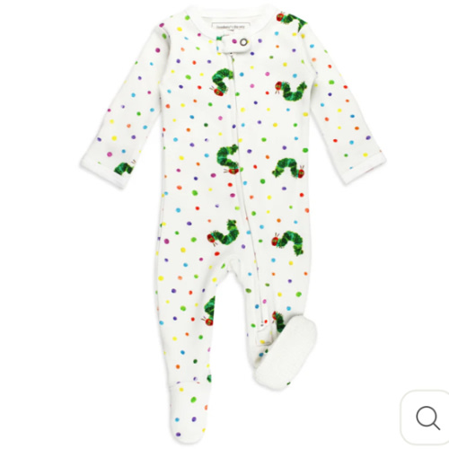 [Preorder] Organic 2-Way Zipper Footie in Caterpillar – L'ovedbaby