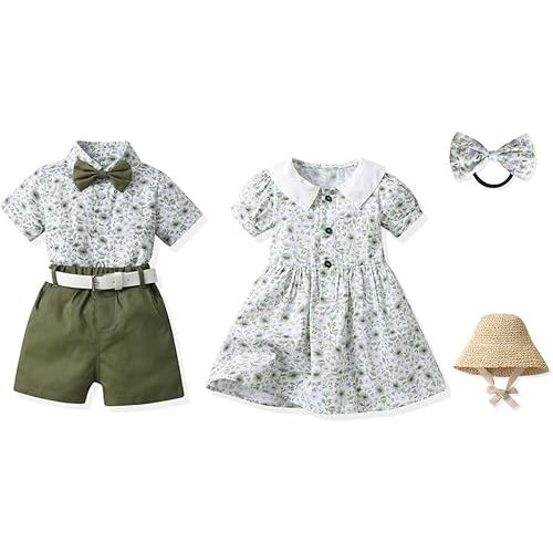 Baby Boys Girls Brother and Sister Matching Outfits Clothes