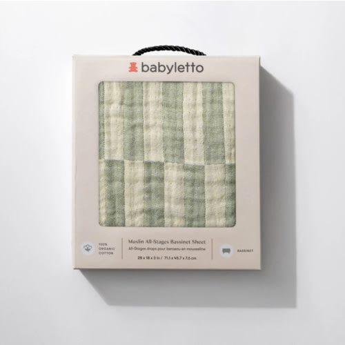 Babyletto All-Stages Bassinet Sheet in GOTS Certified Organic Muslin Cotton