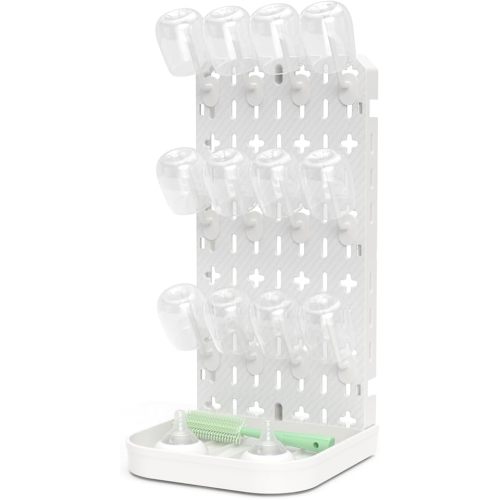 Baby Bottle Drying Rack Bottle Dryer Rack for 12 Bottle Drying Rack Space Saving Kitchen Countertop Vertical Cup Drainer Rack Detachable Baby Bottle Storage Organizer Accessory Pump Part Dryer Rack