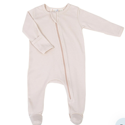 Luna & Arlo Basics Zip Footie - Driftwood