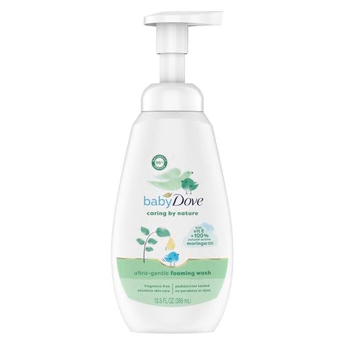 Baby Dove Ultra Gentle Foaming Wash Caring By Nature Cleanse and Nourish Baby’s Skin Contains Vitamin E and 100% Natural Moringa Oil 13.5 fl oz