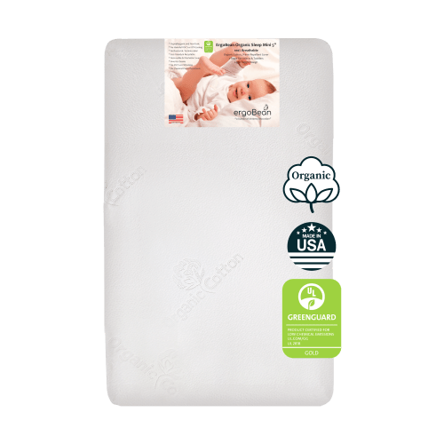 Organic ergoBean Luxe Mini5 Dual-Stage Breathable Mini 5” Crib Mattress, Greenguard Gold Certified, by Ergo-Pedic