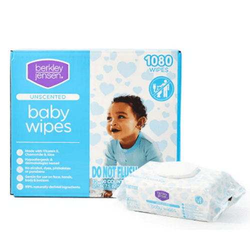 Berkley Jensen Unscented Baby Wipes, 1080 ct.