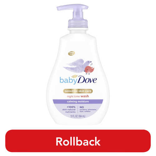 Baby Dove Sensitive Calming Moisture Newborn Liquid Body Wash Hypoallergenic Chamomile, 13 oz