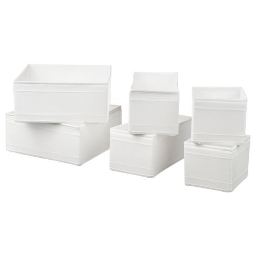 SKUBB Drawer Organizer Box, set of 6 - white