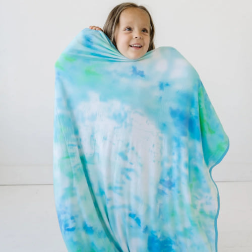 Tidepool Watercolor Large Cloud Blanket - Little Sleepies