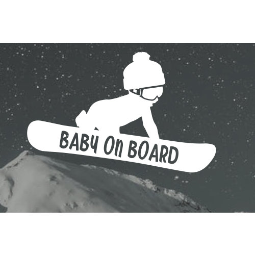 Baby on Board • Snowboard Car Decal