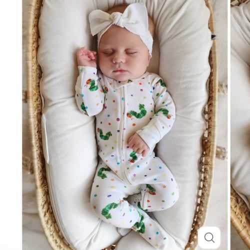 Organic 2-Way Zipper Footie in Caterpillar – L'ovedbaby