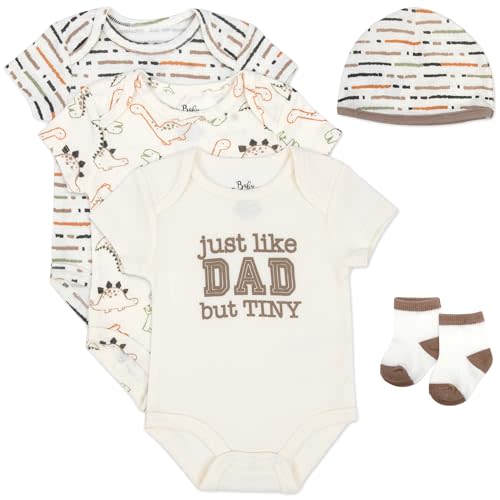Baby Essentials Baby Boys Just Like Dad 5 Piece Bodysuit Set