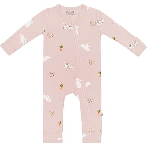 Amazon.com: KYTE BABY Unisex Rayon Made From Bamboo Zippered Rompers (6-12 Months, Blush Rabbit): Clothing, Shoes & Jewelry