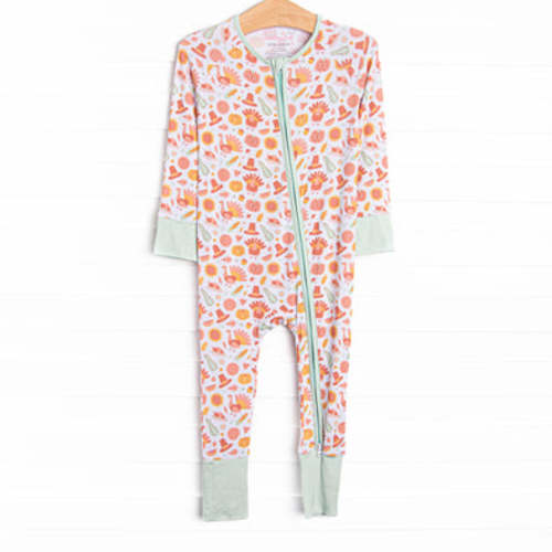 Thanksgiving Favorites Bamboo Zippy Pajama, Mint – Stitchy Fish