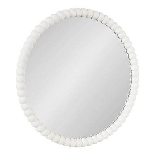 Kate & Laurel All Things Decor 28"x28" Bronte Decorative Wall Mirror Wood White