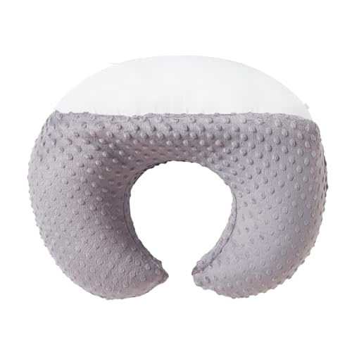 NIVAVA BABY Nursing Pillow and Positioner for Breastfeeding, Ultra Soft Baby Breastfeeding Pillows for More Support for Mom and Baby, with Premium Removable Cover (Rose Gray)