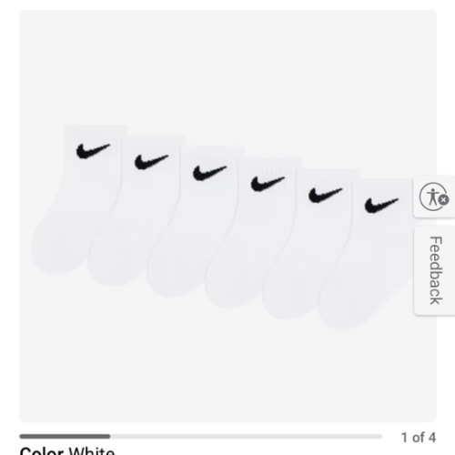 Nike Solid Kids' Quarter Ankle Socks - 6 Pack - Free Shipping | DSW