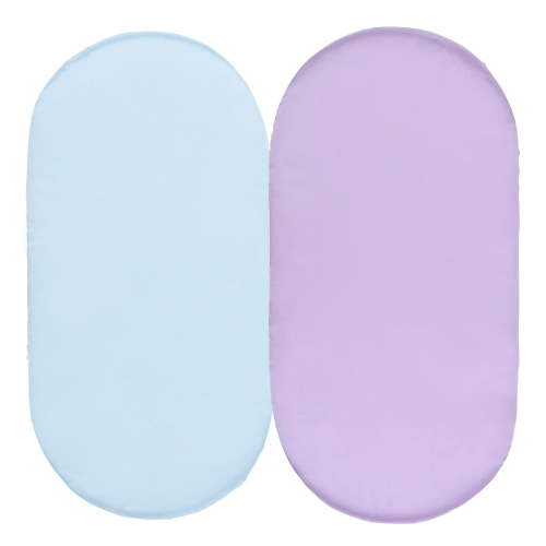 Fimkaul Baby Care 2PCS Mose Basket Sheet Bassinet Sheet Cradle Sheet Pram Bassinet Pads Changing Basket Satin Fitted Sheet Set Purple