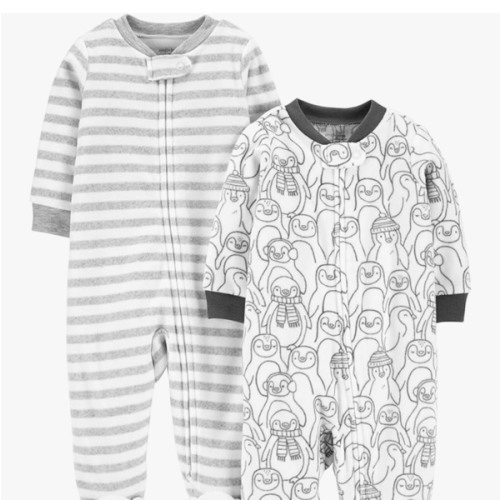 Simple Joys by Carter's Baby 2-Pack Neutral Fleece Footed Sleep and Play